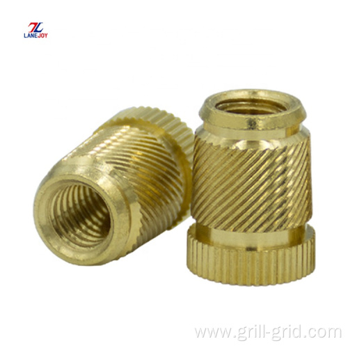 Copper nut copper insert embedded cold knurled nut